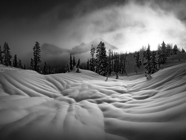 Scott Rinckenberger Photography- Snoqualmie Mountain with Rain-Sculpted Snow